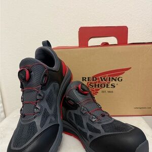 Red Wing Shoes Men’s Gray with Red Athletic Work Sneakers